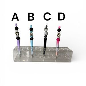 Handmade Beaded Pens – Leopard & Zebra Prints (Choose A–D)